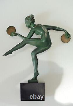 Art Deco Sculpture signed Derenne, Art Casting by Max le Verrier