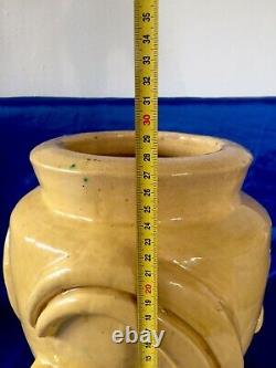 Art Deco Vase In Ceramics Terracotta Decoration Dantilope Signed Art Deco Vase