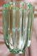 Art Deco Vase In Molded Glass Color Green Water Signed Pierre D 'avesn