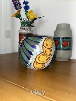 Art Deco Vase, signed L. Dage, ceramic, 1920. Louis Dage