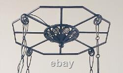 Art Deco Wrought Iron Chandelier Signed Charles Piguet