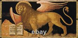 Art Deco bronze plate signed Max Le Verrier Winged Lion of Venice
