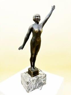 Art Deco bronze sculpture signed C. MAIRE