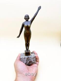 Art Deco bronze sculpture signed C. MAIRE