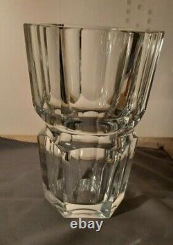 Art Deco crystal vase signed Baccarat France model Edith height 18 cm