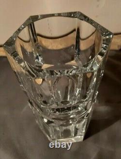 Art Deco crystal vase signed Baccarat France model Edith height 18 cm