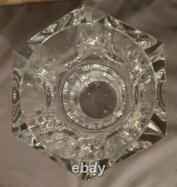 Art Deco crystal vase signed Baccarat France model Edith height 18 cm