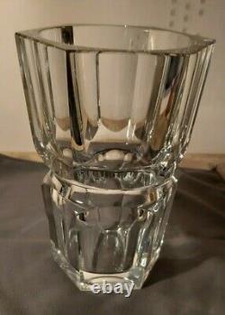 Art Deco crystal vase signed Baccarat France model Edith height 18 cm