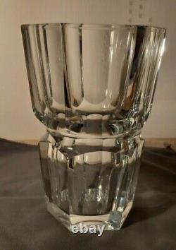 Art Deco crystal vase signed Baccarat France model Edith height 18 cm