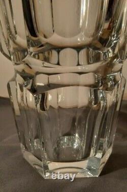 Art Deco crystal vase signed Baccarat France model Edith height 18 cm