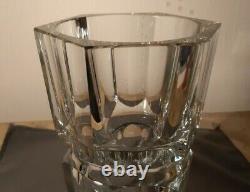 Art Deco crystal vase signed Baccarat France model Edith height 18 cm