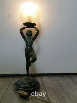Art Deco'danseuse A Toge' Lamp By Carlier