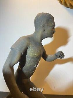 Art Deco sculpture 'The Runner', signed by Alésio