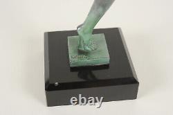 Art Deco sculpture signed by Denis, Cast iron art by Max le Verrier