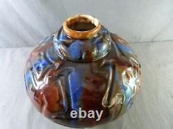 Art Deco vase signed ELGÉ (Louis Gueule) in ceramic from VIERZON, 1920s