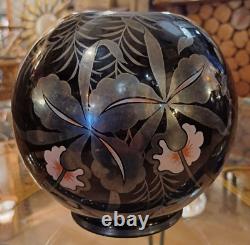 Art Glass by HERMAN MICHEL signed HEM Vase Art Deco period 1930s-1940s