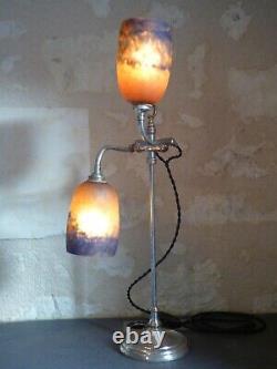 Art Nouveau Lamp, Art Deco Tulip By Degue. Arts And Crafts, Schneider Daum