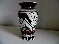 Art-deco 1929 Very Rare Faience Vase Signed and Numbered Greek Work