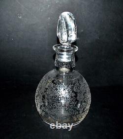 BACCARAT Carafe MARILLON acid-etched crystal 1930-40 ART DECO signed Baccarat