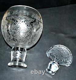 BACCARAT Carafe MARILLON acid-etched crystal 1930-40 ART DECO signed Baccarat