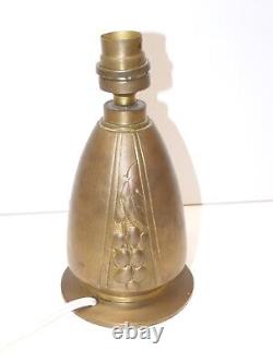 BEAUTIFUL ART DECO BRONZE LAMP BASE signed A. MARIONNET Found in the ATTIC