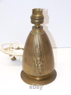 BEAUTIFUL ART DECO BRONZE LAMP BASE signed A. MARIONNET Found in the ATTIC