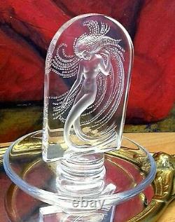 Baguier Cup Signed Lalique Ondine In Crystal Art Deco Style Rare