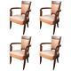 Baptistin Spade, 4 Armchairs Art Deco, De Paquebot, Circa 1930, Signed