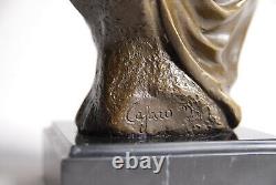 Beautiful Art Deco Bronze Sculpture Signed Cesaro