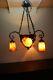 Beautiful Art Deco Chandelier, Glass Paste, Signed The French Glass