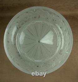 Beautiful Art Deco Glass Vasque Moulded Pressed Signed Muller Freres Moonville