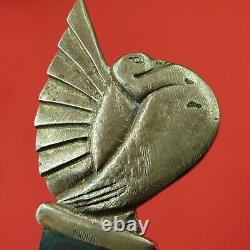 Beautiful Bronze Gilded Art Deco Bird Letter Opener Paper Knife Signed C. Rigaud 1930