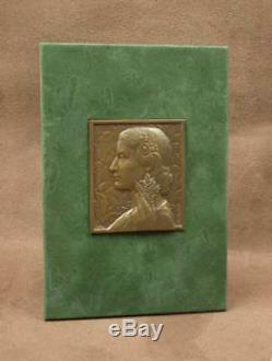Beautiful Medaille Sculpture Bas Relief Bronze Woman Art Deco Signed Morlon