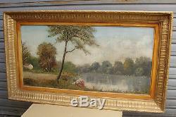 Beautiful Old Oil Painting Framed And Signed Alray 1950
