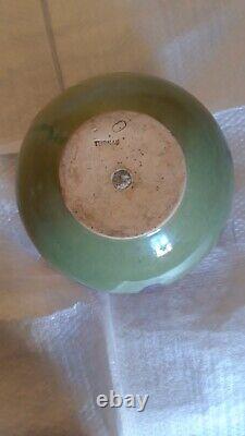Beautiful and large art deco ceramic cache pot signed TURNAU Paris with a flamed glazed finish.