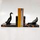 Bookends Animal Sculpture Geese Signed M. Font Art Deco