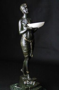 Bronze 50cm Odalisque with the cup Pierre Le Faguays Art Déco/Art Nouveau