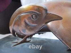 Bronze Animal Sculpture Art Deco Pheasant Signed G H Laurent