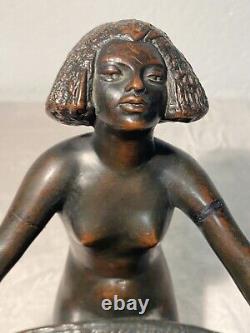 Bronze Art Deco Egyptian Signed Laplagne