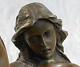 Bronze Art Deco Sculpture Nude Woman With / Marble Base - Signed Nino Oliviono