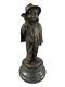 Bronze Art Deco Style Boy With Violin Sculpture Signed