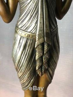 Bronze Art Deco Woman By Joseph Emmanuel Cormier Said Joe Descomps (1889-1950)