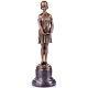 Bronze Girl Sculpture Art Deco Innocence After Demetre Chiparus