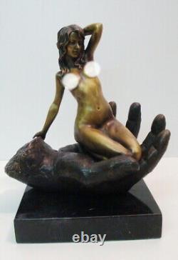 Bronze Nude Sexy Pin-up Statue Art Deco Style Art Nouveau Bronze Sign