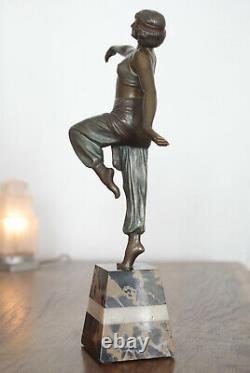Bronze Sculpture Dancer Art Nouveau / Art Deco Signed Charles Muller