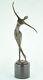 Bronze Statue Of Nude Acrobatic Dancer In Modern Style And Art Deco Bronze Signed