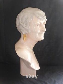 Bust of a woman in glazed ceramic signed Marcel Guillard-Art Deco