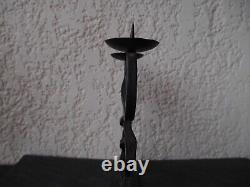 Candelabra/chandelier/sculpture wrought iron Art Deco signed Zadounaisky