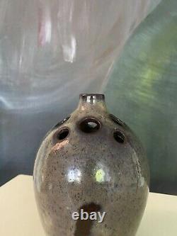 Ceramic Vase Glazed Art Deco / Signed Aristide Colotte Tbe 19cm