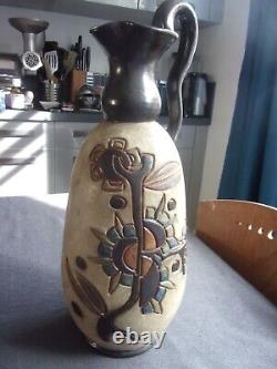 Ceramic Vase Signed Antoine Dubois Mons Belgium stoneware from Bouffioulx 41 cm